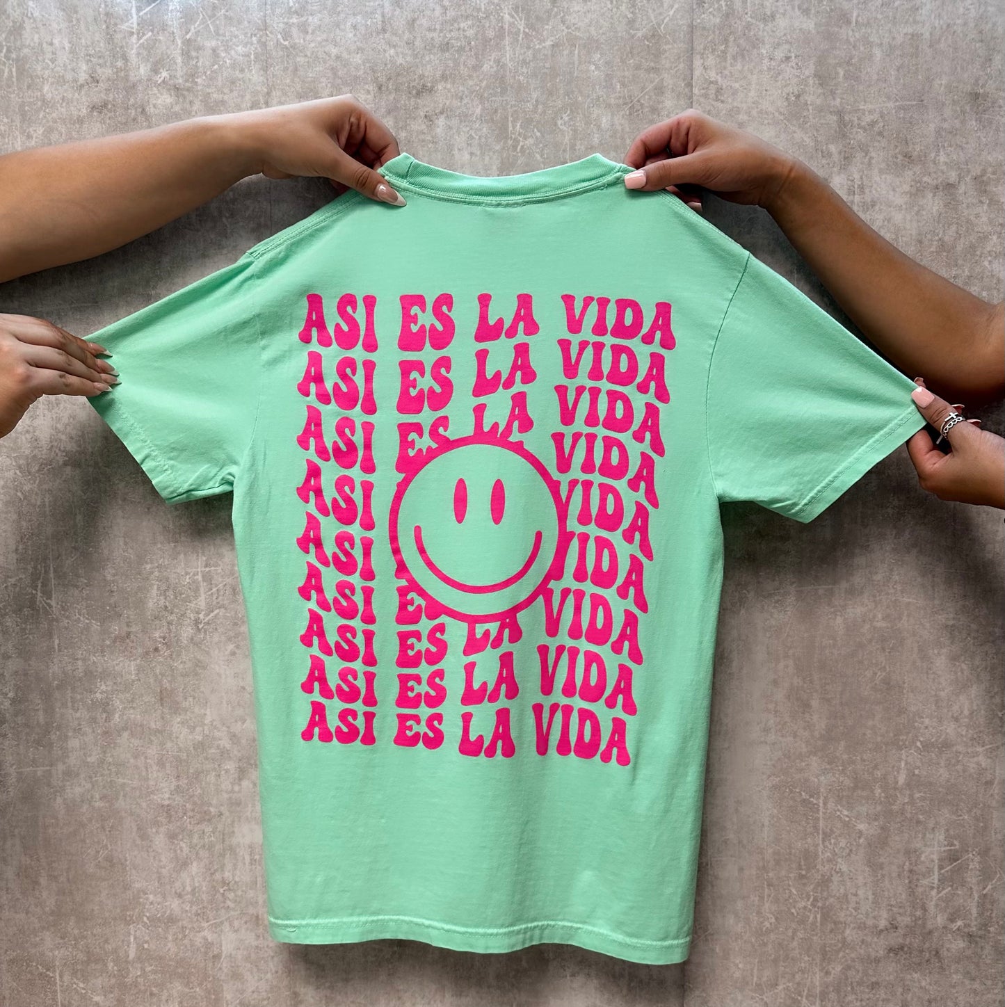 ASI ES LA VIDA TEE IN SEAFOAM GREEN