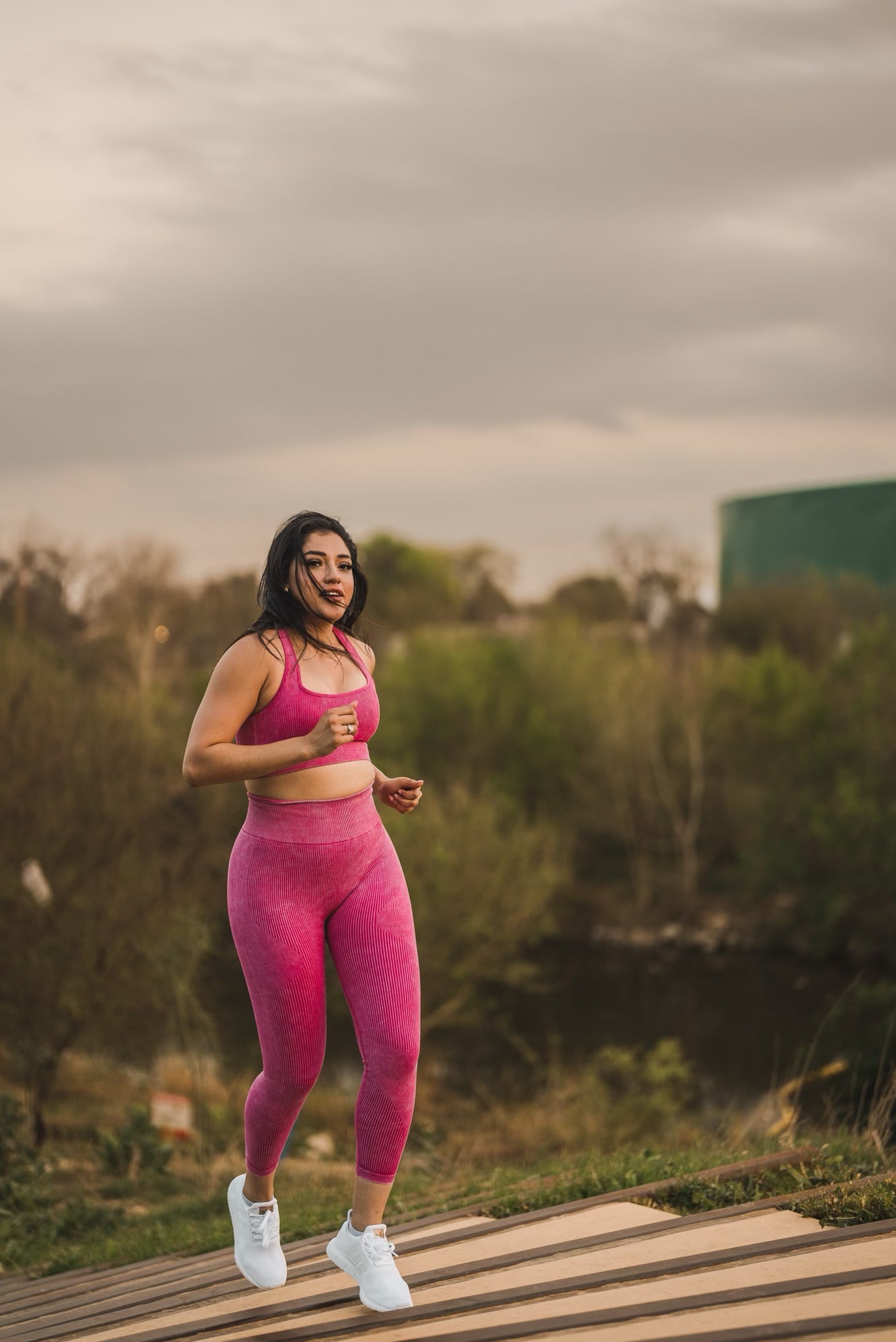 Confidence Seamless Ribbed Leggings- Fuchsia Pink